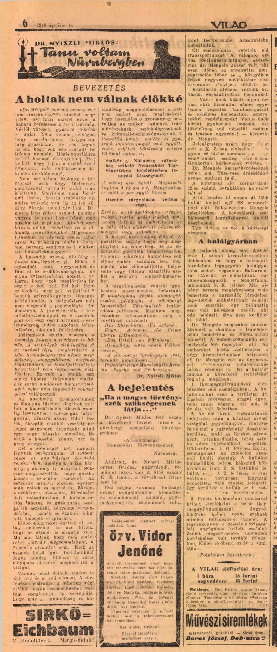 Vilag 1948 04 pages86 86 1 miklos nyiszli