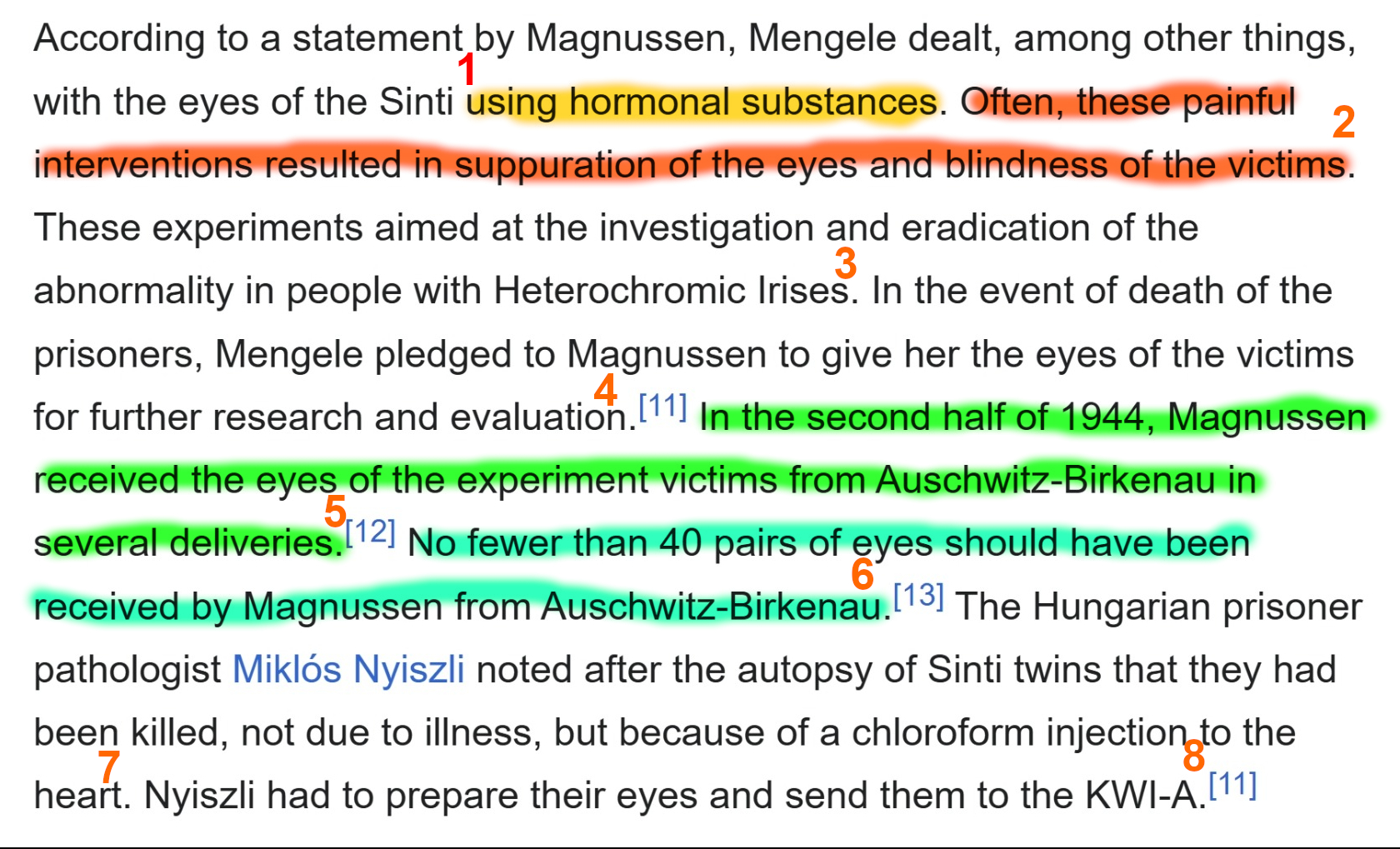 dr josef mengele karin magnussen eyeball experiment eric hunt