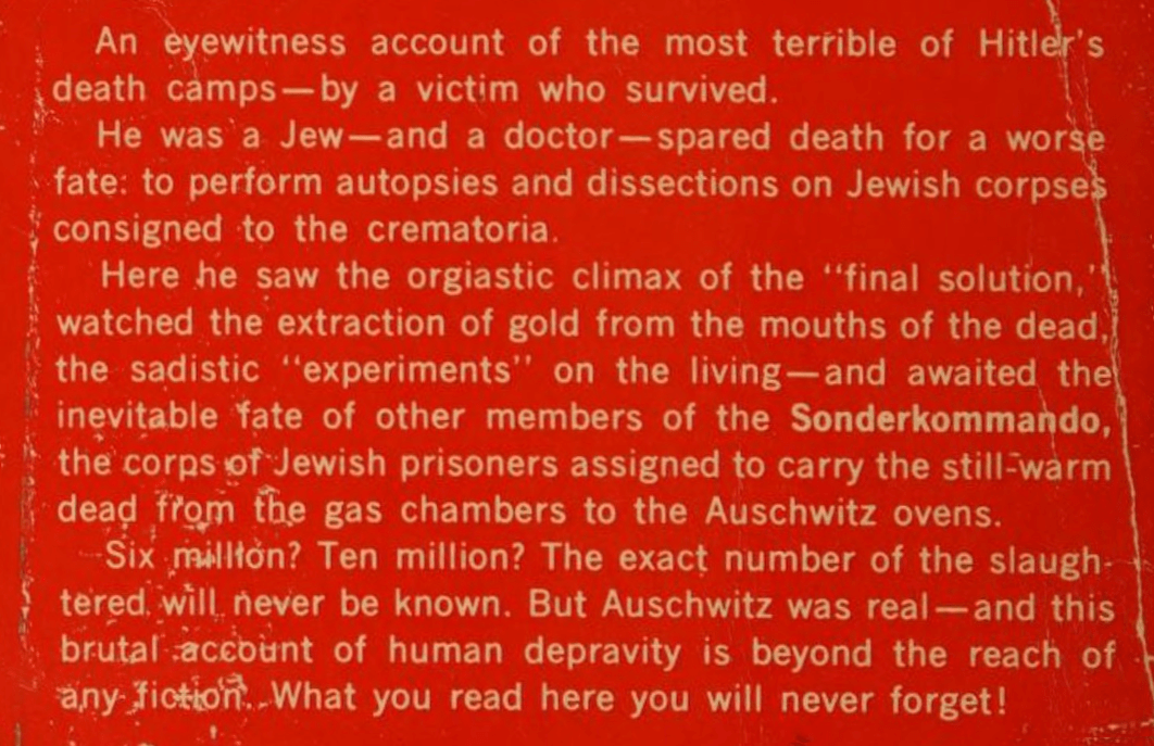 miklos nyiszli autopsy auschwitz holocaust experiment dr josef mengele eric hunt