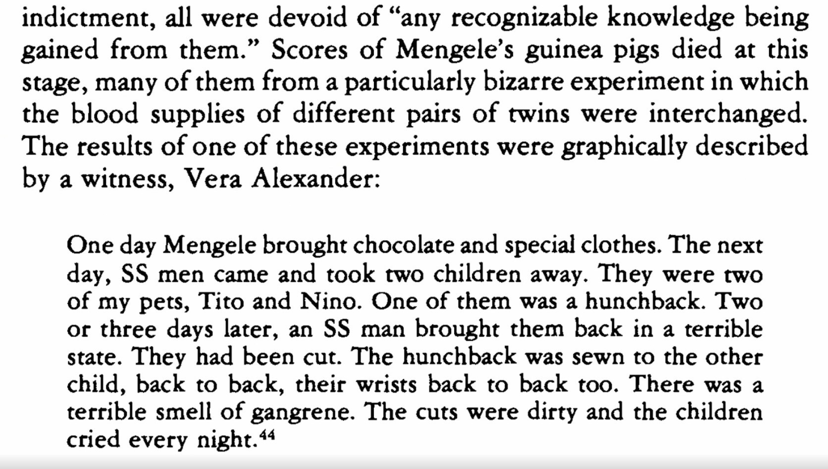 dr josef mengele guinea pigs
