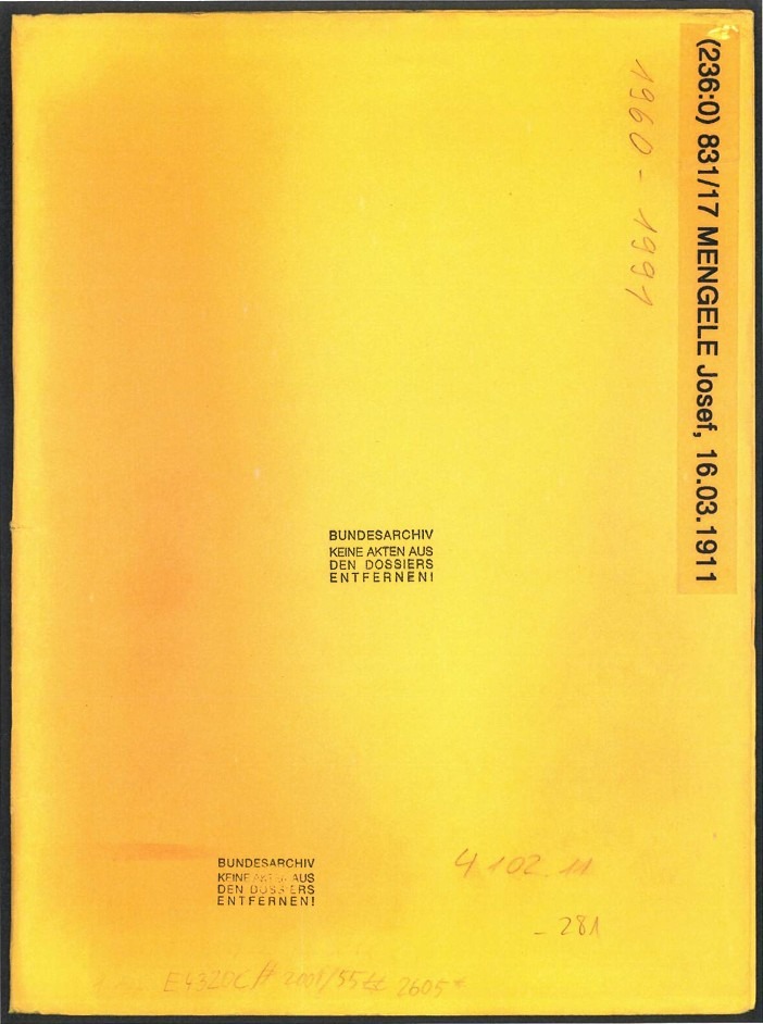 dr josef mengele switzerland mossad